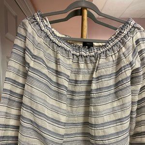 THEORY LOOSE COTTON  BLOUSE M